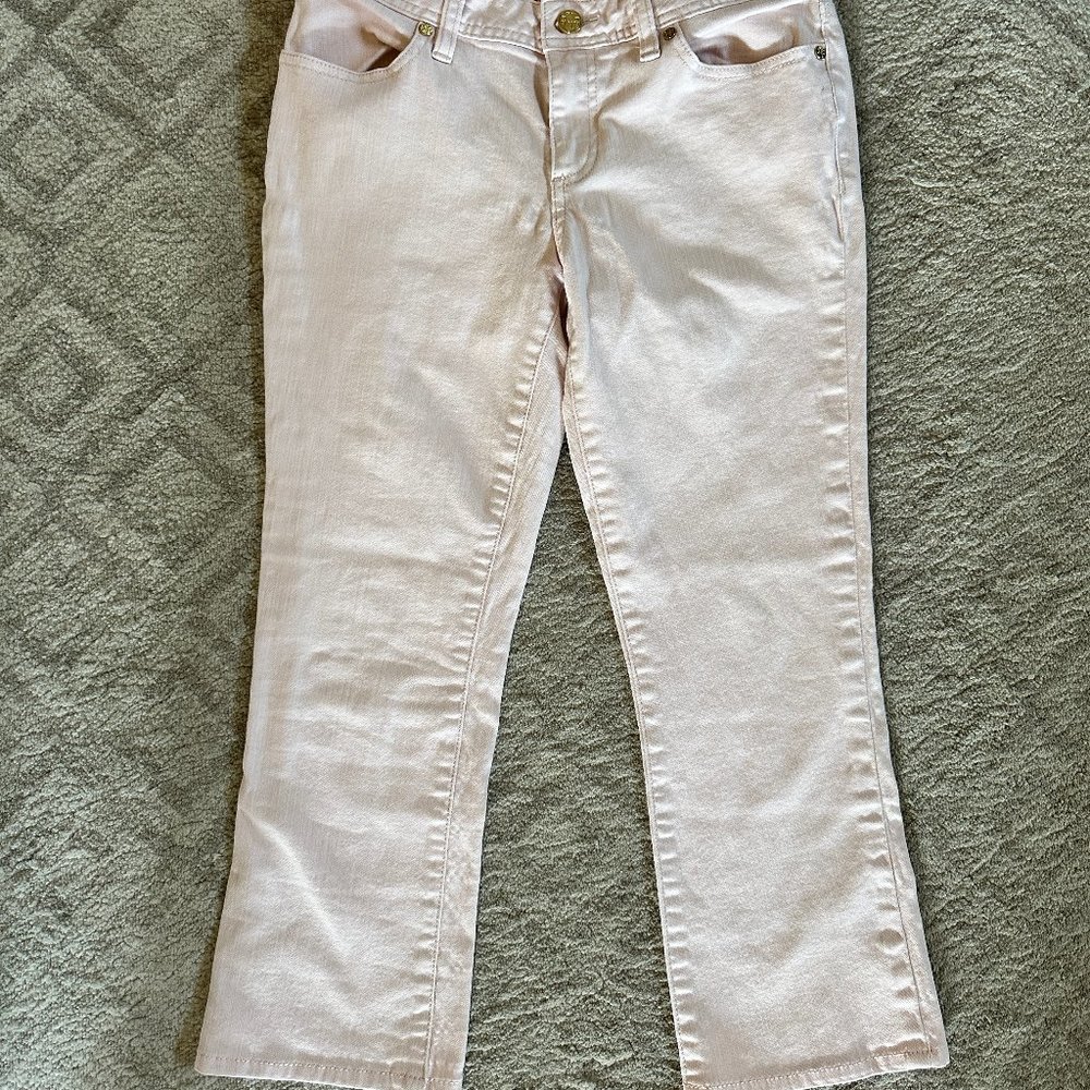 Tory Burch Baby Pink Cropped Jeans Size 26